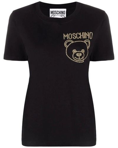 Moschino Couture Cotton Logo T Shirt - Negro