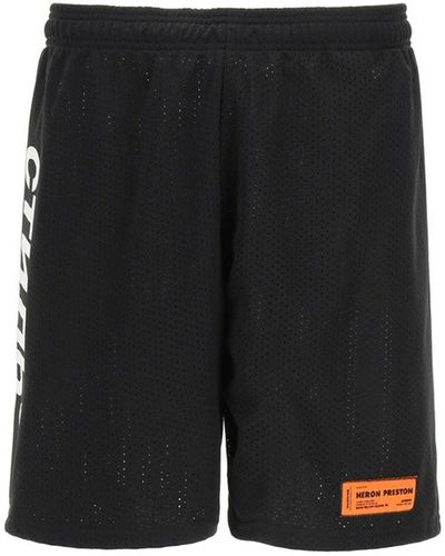 Heron Preston Basketball-Shorts mit Logodruck - Schwarz