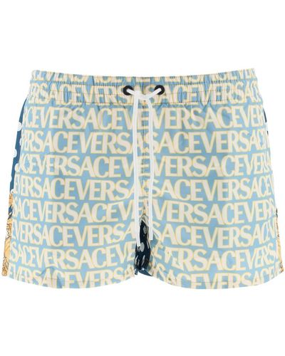 Versace Allover-Badehose - Blau