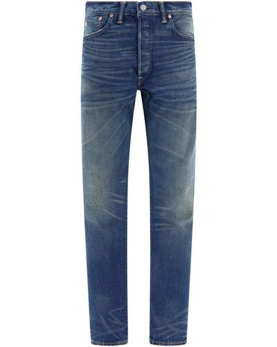 RRL Slim Narrow Selvedge Jeans - Blue