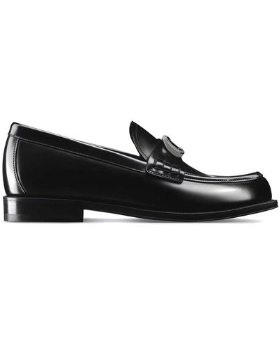 Dior Granville Leather Loafers - Black