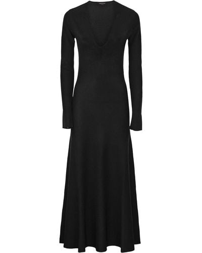 Fabiana Filippi Long Viscose Lurex -jurk - Zwart