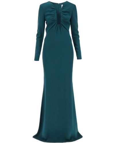 Roland Mouret Maxi -Kleid mit tiefen Ausschnitt - Verde