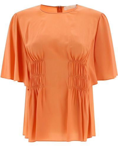 Chloé Top de manga de ala de Chloé FR - Naranja