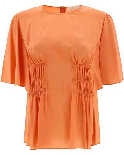 Chloé Wing Sleeve Top - Orange