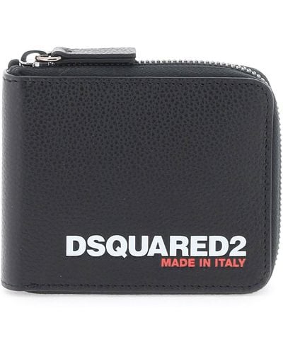 DSquared² Portafoglio Zip Around Bob - Black