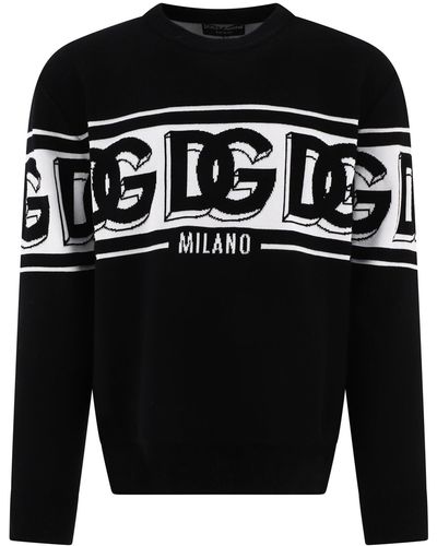 Dolce & Gabbana Suéter de logotipo de - Negro