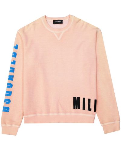 DSquared² Baumwoll-Sweatshirt - Pink