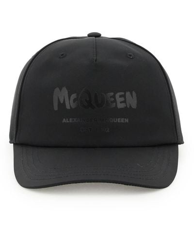 Alexander McQueen Gorra de beisbol 'graffiti mcqueen' - Negro