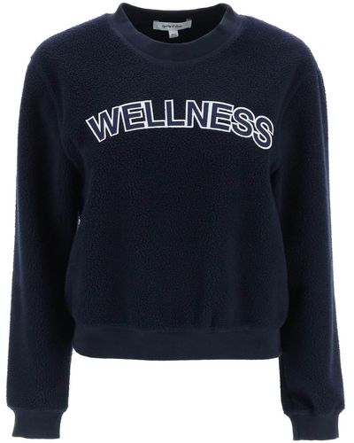 Sporty & Rich Sherpa Fleece Crew Neck Sweatshirt - Blauw