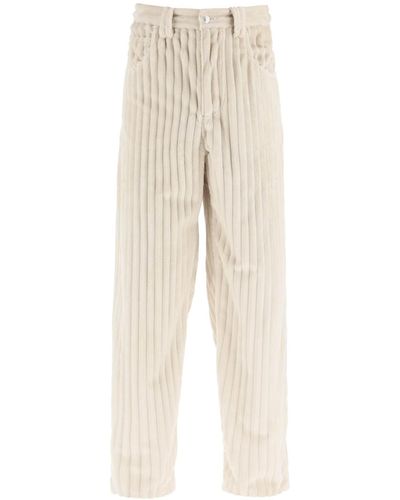 MSGM Pantalon en velours côtelé - Neutre
