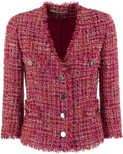 Tagliatore Dharma Tweed Jacke - Rot