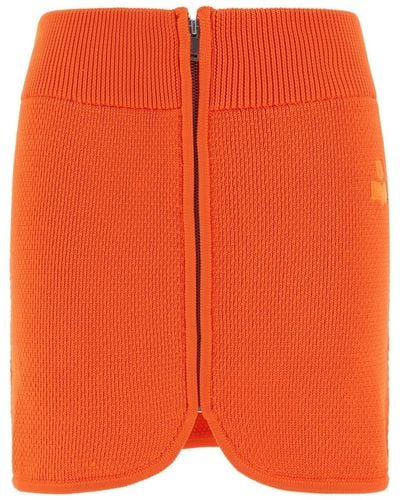 Isabel Marant Etoile Olgane Mini falda - Naranja