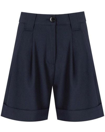 Ganni Blue Bermuda Shorts - Blau