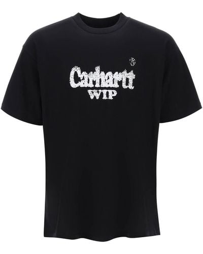 Carhartt Spree Halftone Bedrukt T -shirt - Zwart