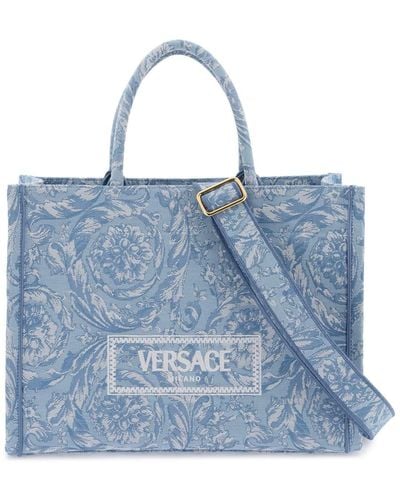 Versace Athena Barocco Tote Tas - Blauw
