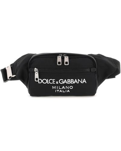 Dolce & Gabbana Nylon Beltpack Bag Met Logo - Zwart
