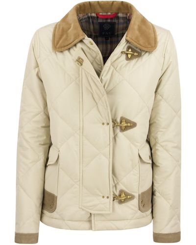 Fay Quilted Jacket 3 Hooks - Natural