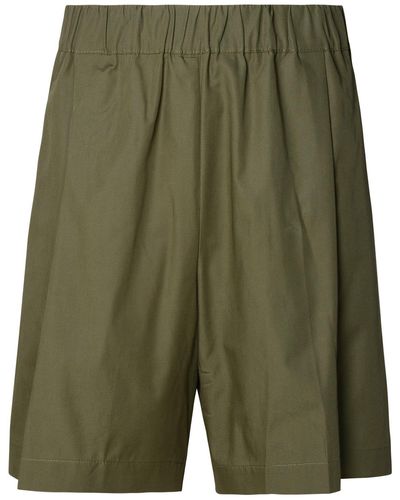 Laneus Army Cotton Bermuda Shorts - Green