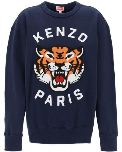 KENZO Felpa Oversize 'Lucky Tiger' - Blu