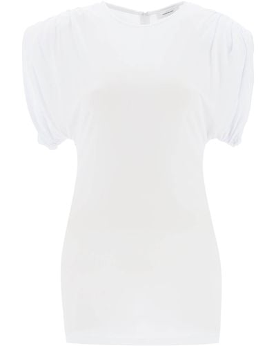 Wardrobe NYC Kleiderschrank.nyc Mini -Scheidekleid mit strukturierten Schultern - Weiß