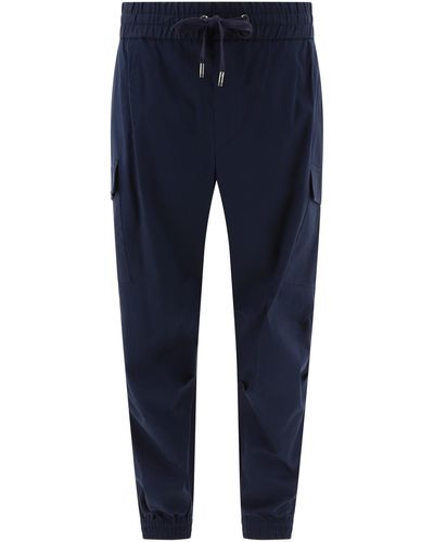 Dolce & Gabbana Cargo Pants With Branded Tag - Blue