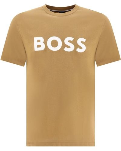 BOSS "Tiburt" T Shirt - Natural
