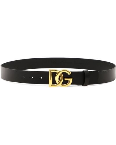 Dolce & Gabbana Gürtel mit DG-Schnalle - Schwarz