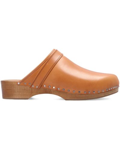 Isabel Marant Thalie Leather Mules - Brown