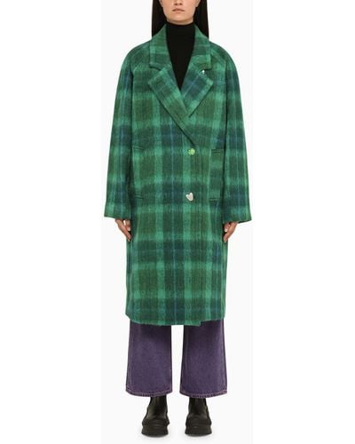 ANDERSSON BELL Green/blue Check Coat