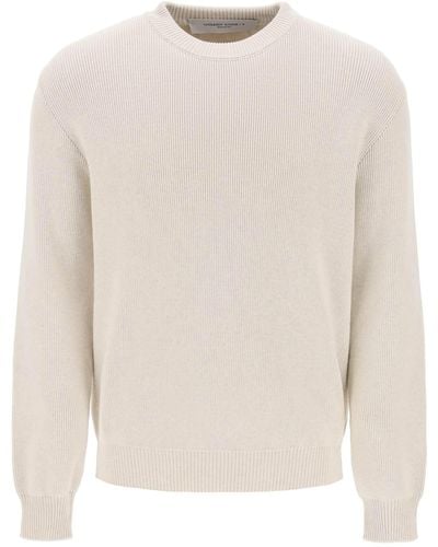 Golden Goose Davis Cotton Rib Sweater - Wit