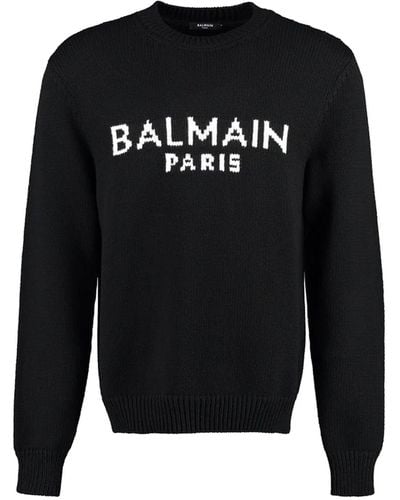 Balmain Suéter de logotipo de - Negro