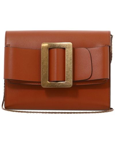 Boyy Schnalle Clutch - Marron