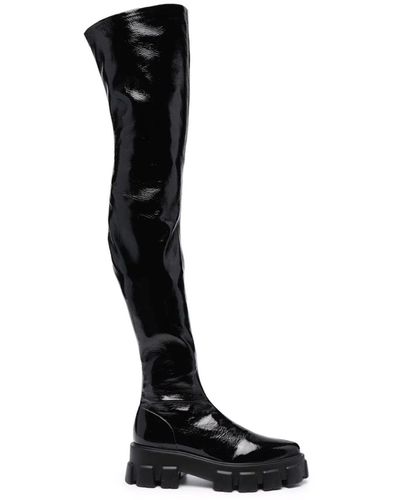 Prada Thigh-high Boots - Black