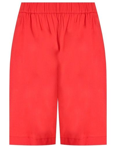 Max Mara Beachwear Oliveto Coral Bermuda Shorts - Rouge