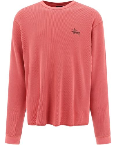 Stussy "Basic Stock Thermal" T -Shirt - Pink