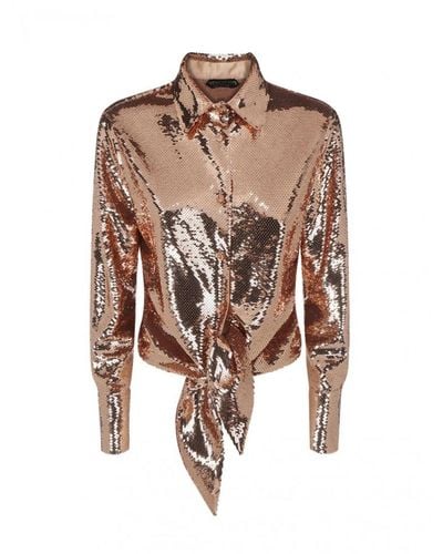 Tom Ford Paillettes -shirt - Bruin