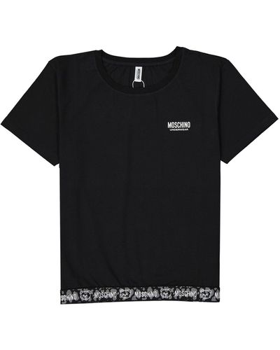Moschino Moschino Unterwäsche Unterwäsche Baumwoll -T -Shirt - Schwarz