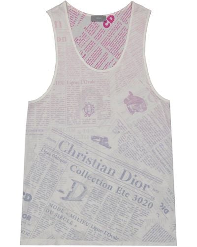 Dior T-shirt imprimé en coton - Gris