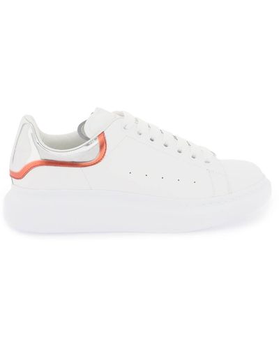 Alexander McQueen Leather Oversized Sneakers. - White