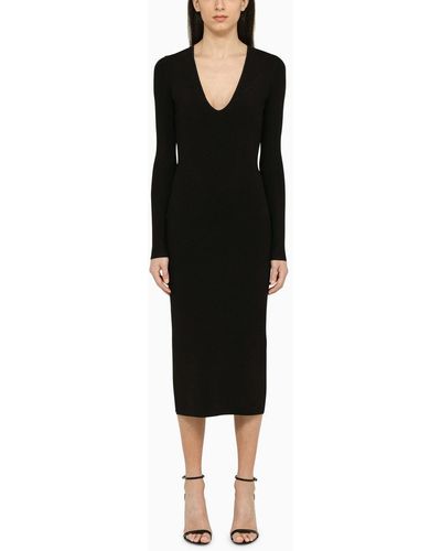 Victoria Beckham Midi Black Dress