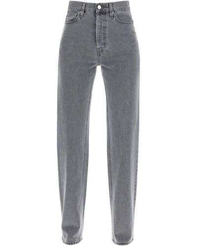 Totême Classic Cut Organic Denim Jeans Met L34 -lengte - Grijs