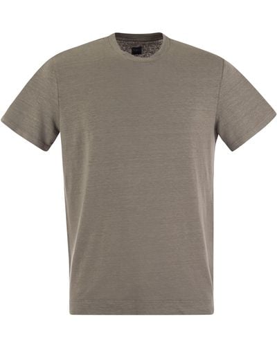 Fedeli Leinen Flex T -Shirt - Grau