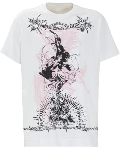 Givenchy Printed Cotton T-Shirt - White
