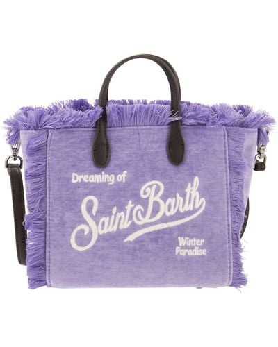 Mc2 Saint Barth Mini Vanity Bag Met Fluwelen Franjes - Paars