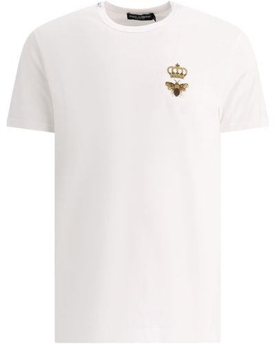 Dolce & Gabbana Besticktes T -Shirt - Weiß