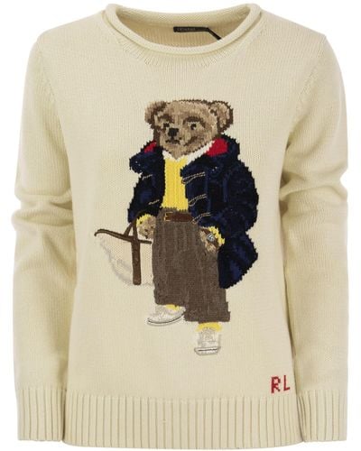 Polo Ralph Lauren Polo Bear Cotton Jersey - Neutro