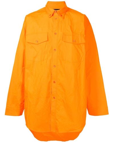 Balenciaga Übergroßes Baumwollhemd von - Orange