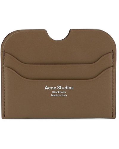Acne Studios Leather Card Holder - Brown