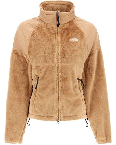 The North Face Versa Velour Jacket In Recycled Fleece And Ripstop - Natural